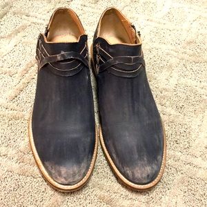 Black leather booties